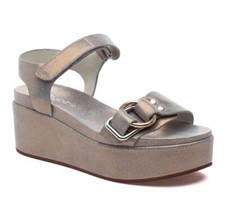 NWT J/SLIDES QUEST Bronze Metallic Suede Wedge Sandal
