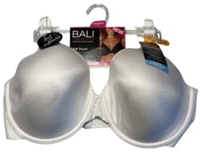 Bali Bra Womens 36DD White Underwire Soft Touch Foam Cups Convertible DF3468
