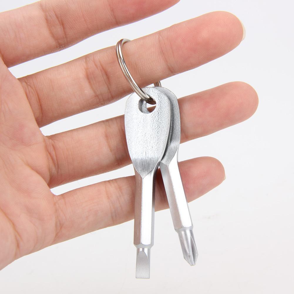 EY 2Pcs Key Ring Screwdriver Set Outdoor Pocket Mini Tool with Keychain eBay