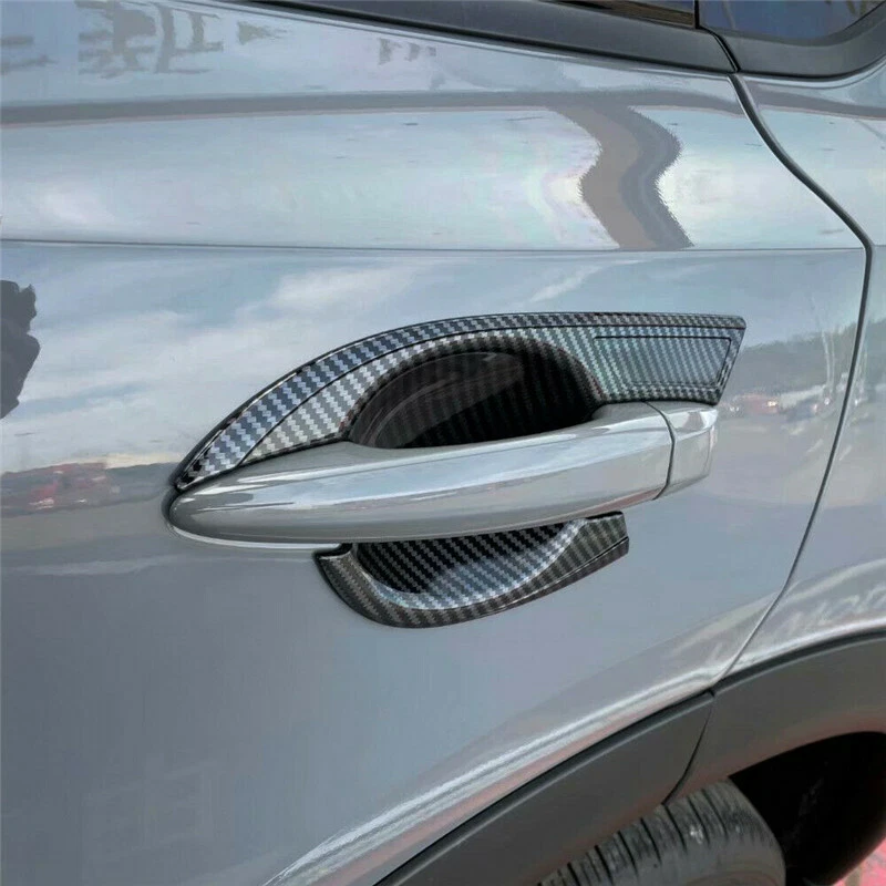 Cubierta de tazón de manija de puerta de fibra de carbono 4X para Nissan Pathfinder 2024 2025 2026 Foto 4 de 4