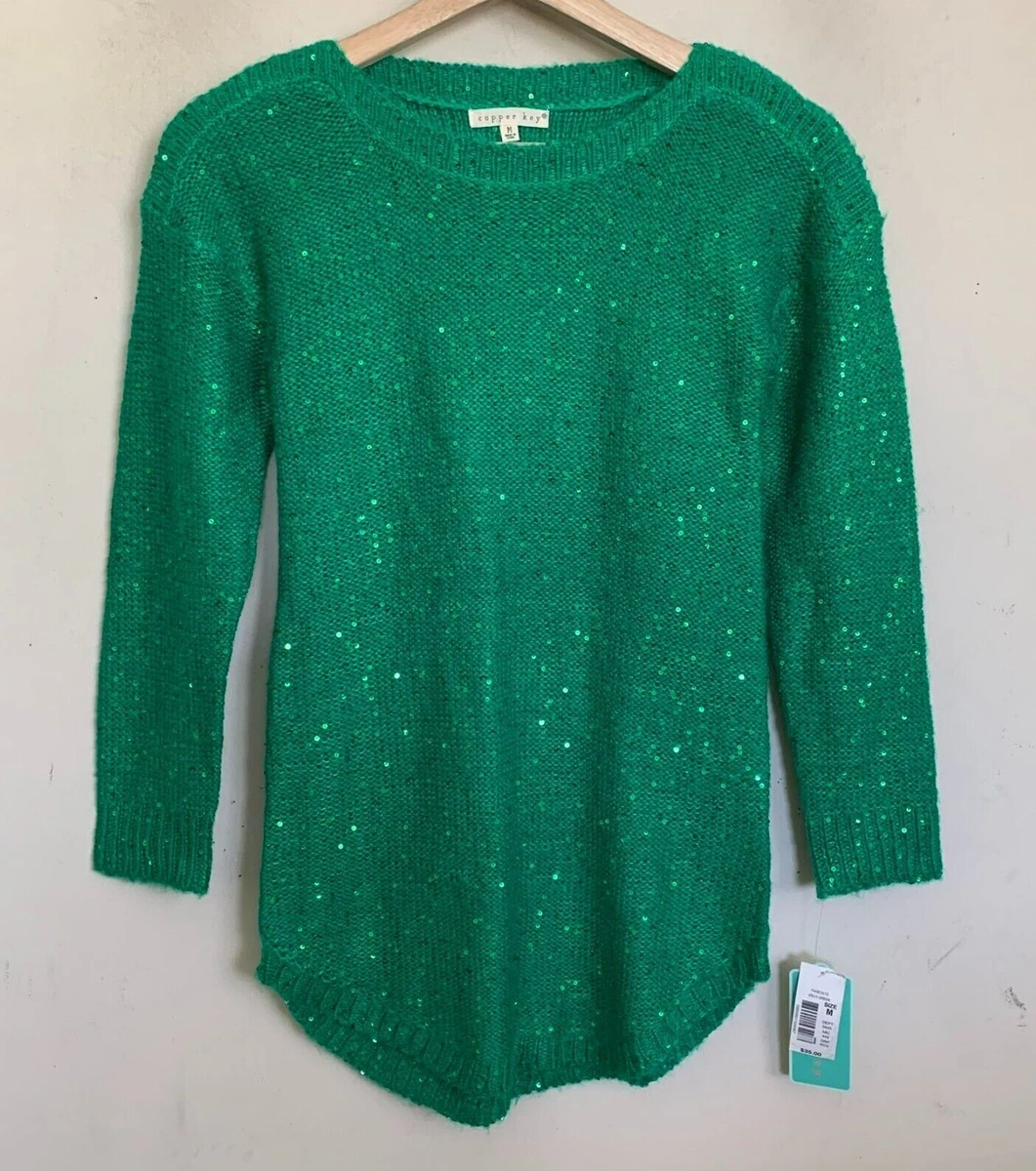 Green 2025 sequin sweater
