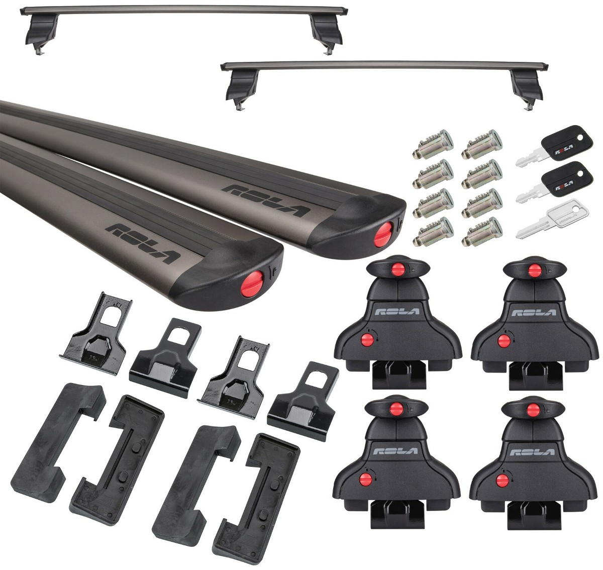 Rola Roof Rack Cross Bars For 15-22 Colorado Canyon Ext Cab ONLY