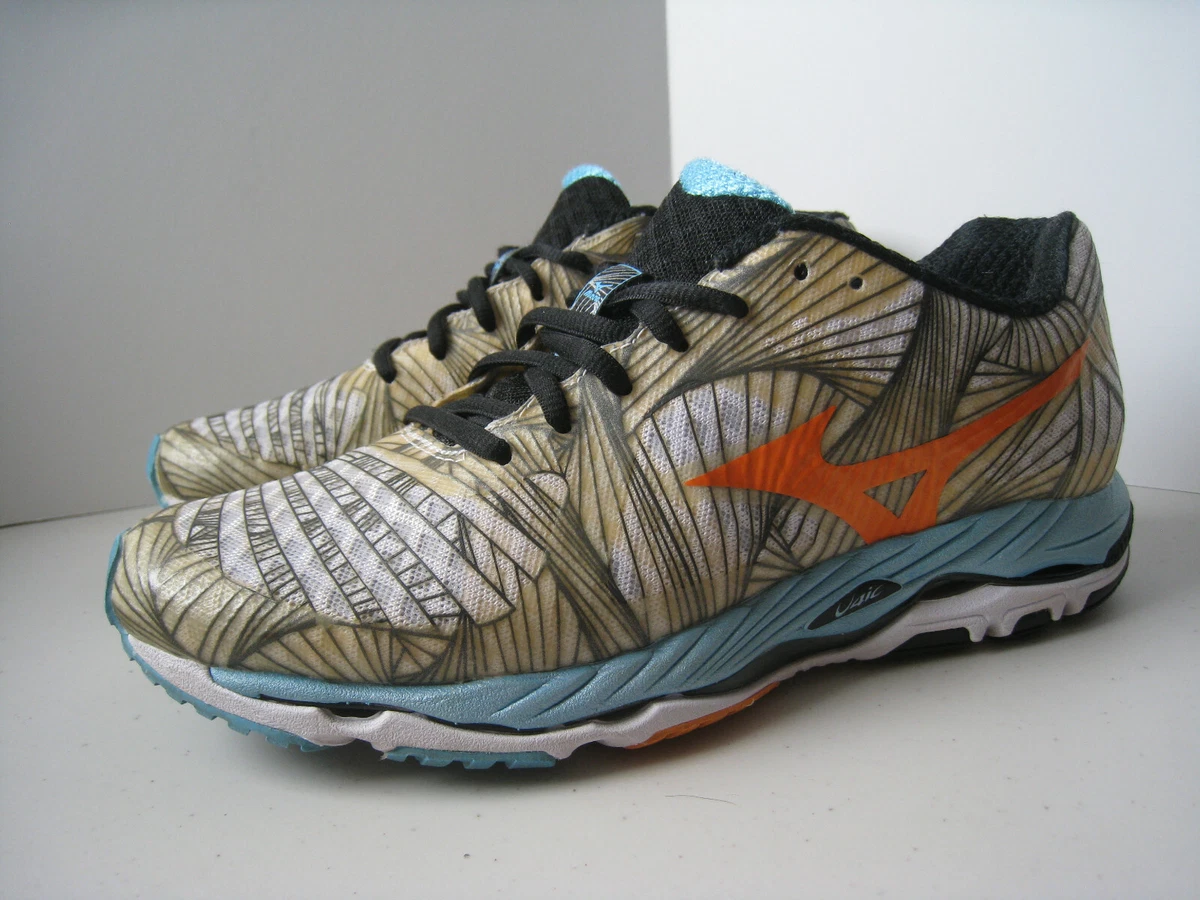 Mizuno Wave Paradox Womens 9 Sneakers Shoes White Silver Gray Blue Orange