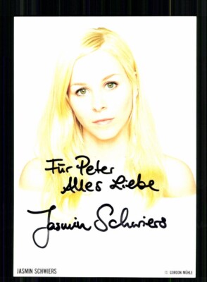 Jasmin Schwiers Autogrammkarte Original Signiert # BC 221611