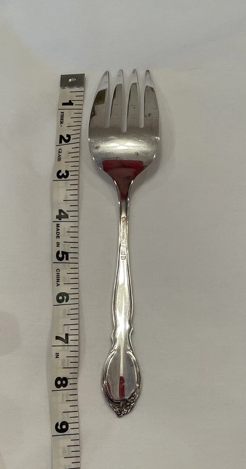 Rogers IS MOONLIGHT Cold Meat Serving Fork 9" Silverplate - Image 3 of 3