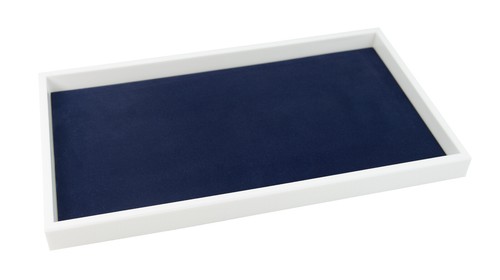 White Leatherette 1 Inch Deep Presentation Display Tray & Choice of Insert - Picture 19 of 31