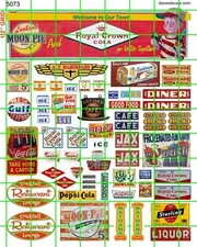 5073 DAVE'S DECALS HO MOON PIE RC SOUTHERN STYLE STORE SET STERLING DINER JAX
