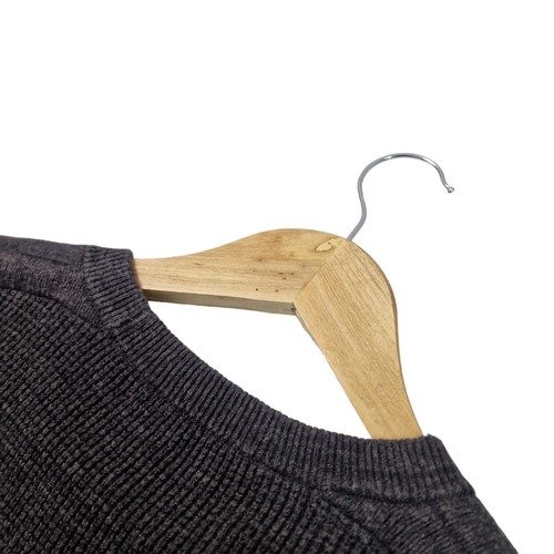 Michael Kors Waffle Knit Jumper Mens Medium Dark Grey Cotton Wool Blend - Picture 9 of 16