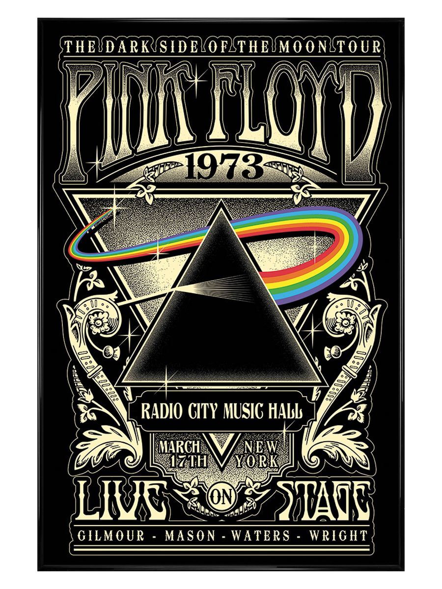 Pink Floyd Maxi Poster Gloss Black Framed 1973 61x91.5cm