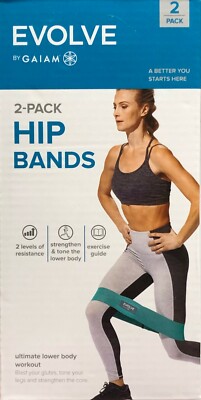 Evolve By Gaiam Pack Hip Bands Levels of Resistance Exercise Fitness 