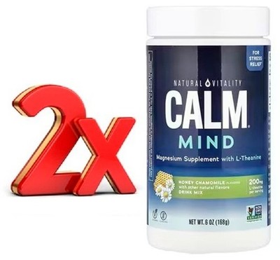 Natural Vitality CALM  Mind 2x168g 56 Dosen Magnesium + L-Theanin SUPER PREIS!!