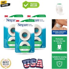 Flexible Clear Tape, 1 in x 10 yds, 6 Rolls