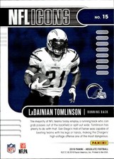2019 Panini Absolute #15 LaDainian Tomlinson NFL Icons