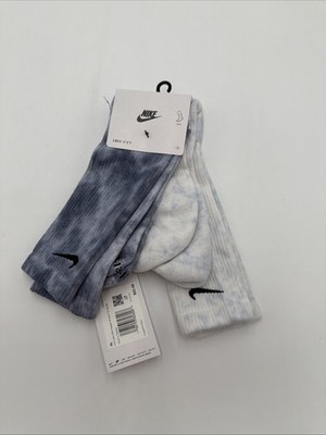 Nike Everyday Plus Cushioned Tie-Dye Crew Socks - 2 Pk  Men's 12-15 NWT MSRP $22