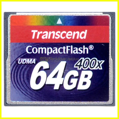Transcend UDMA 64GB 400x Compact Flash Card. CF 64 Gigabyte. Memory Card