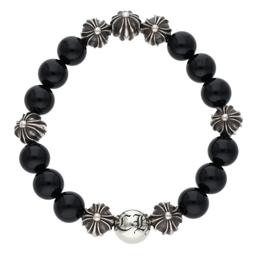 Chrome Hearts 10mm BEAD Bracelet BEAD8 Black Tourmaline Men Used 645f015f4324f6a thumbnail 3