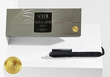 SOLEIL Styling Comb Heat Brush Straightener 450 F  Black  Model L40HBS-B1 NEW
