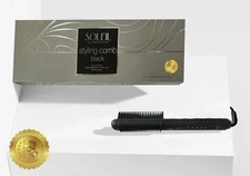 SOLEIL Styling Comb Heat Brush Straightener 450ºF ‘Black’ Model L40HBS-B1 NEW