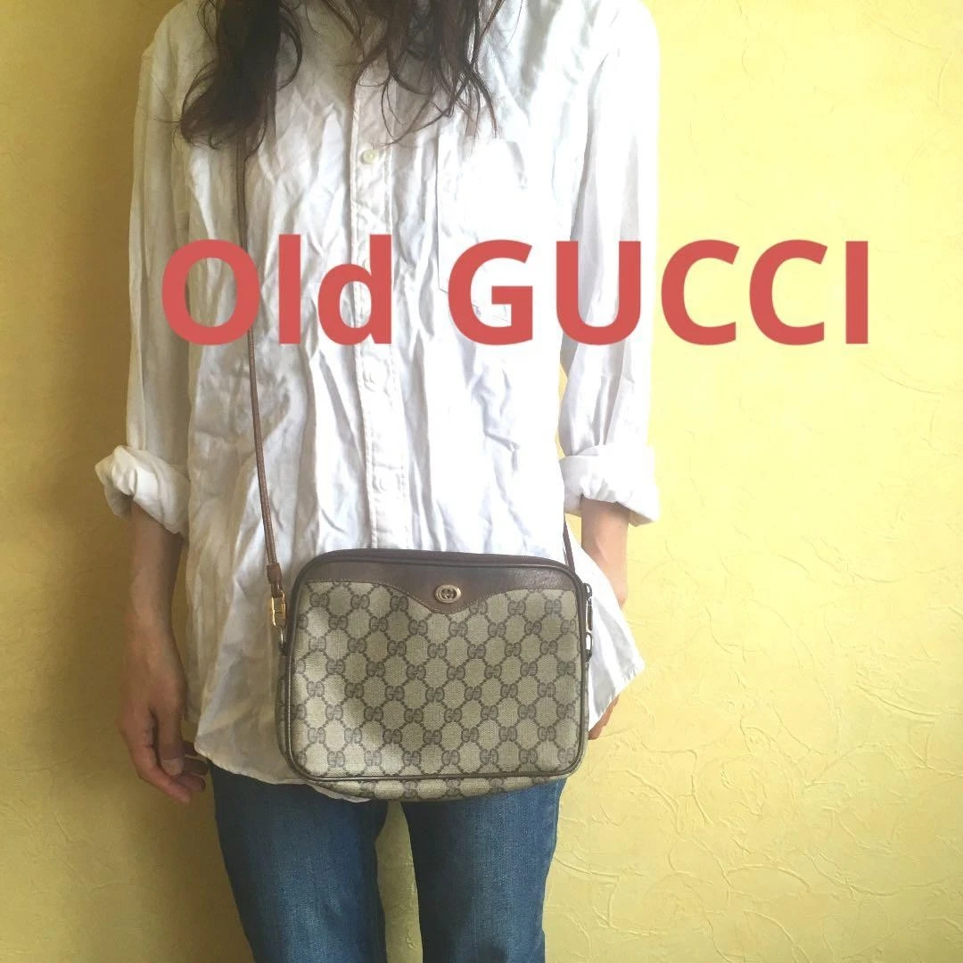 Ancien sac à bandoulière GUCCI Gg Acceco étiquette papier