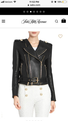 Womens Balmain Leather Jacket