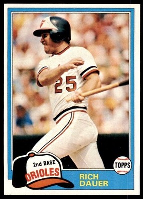 1981 TOPPS RICH DAUER . BALTIMORE ORIOLES #314
