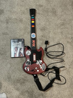 Guitar Hero PS2 PlayStation 2 Red Octane Wired Controller with Game
