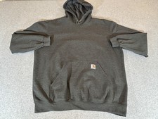 Carhartt Hoodie Men XL Gray Pullover Sweatshirt Fleece Workwear Outdoor Original