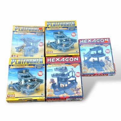Lot Of 5 New Hexagon Gaming: Platformer Large And Small Construction Set #24