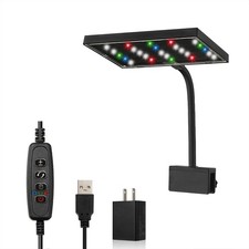 Aquarium LED Light USB 5V RGBW 5730 Timmer 5 10Gal Fish Tank Clip Light