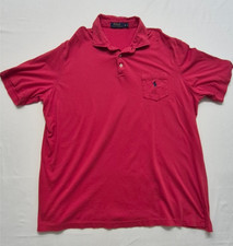 Polo Ralph Lauren men's red short sleeve front pocket polo shirt XL 100 cotton