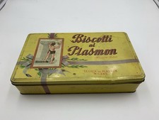 Scatola In Latta Biscotti Al Plasmon Alimento  Vintage Società : Plasmon 1000g