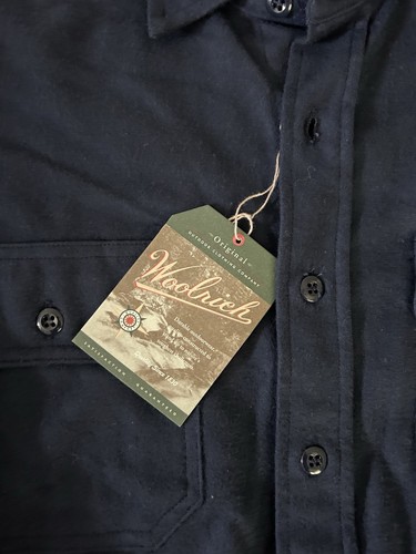 Woolrich - Expedition Chamois Flannel Shirt - Men’s L - Navy Heavy Cotton - Picture 3 of 6