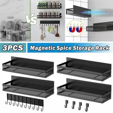 Magnetic Spice Rack for Refrigerator 2/3 Pack Magnetic Shelf for Kitchen Storage