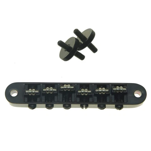 Black Guitar Roller Saddle Bridge Tune-O-Matic Bridge For Les Paul,SG,ES Dot,...