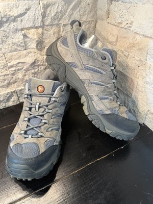 Merrell Moab 2 Ventilator Women s 9.5 Gray Blue Outdoor Hiking Shoes J06014