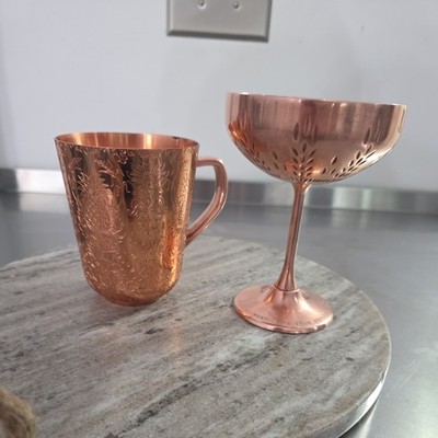 Absolut Elyx / With Love From Absolut Elyx,  Copper mug & Copper cocktail coupe 