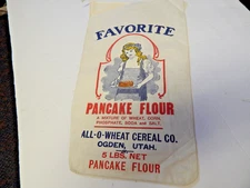FLOUR SACK VINTAGE  UNUSED 5 LBS.  ALL-O-WHEAT CEREAL OGDEN, UTAH