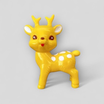 Kodama Toy: Retro Little Cuties Reh Gelb Sofubi - Designer Toy Limited Japan