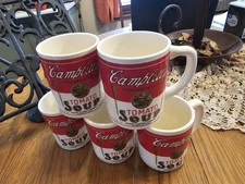 Five Vintage Campbell's Tomato Soup Ceramic Mugs 1970s?