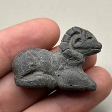 ANCIENT ROMAN  STONE RAM ANIMAL FIGURE BEAD