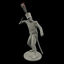 Figura de resina 1/24 oficial de infantería de línea francesa (2 cabezas) sin pintar sin montar
