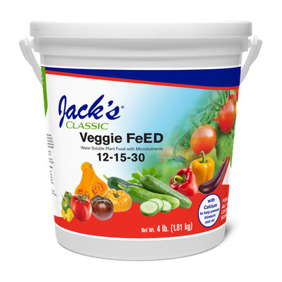 Jack's Classic 12-15-30 Veggie FeED Water-Soluble Fertilizer - 4lbs