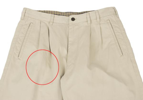 Papas パパス cotton chino ツータック ベージュ L Papas Cotton Two Tuck Chino Pants Size 46S(K-152291) | eBay