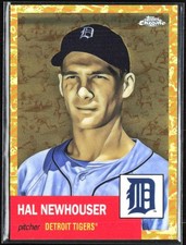 Hal Newhouser 2022 Topps Chrome Platinum Gold Toile /50 #91 Detroit Tigers