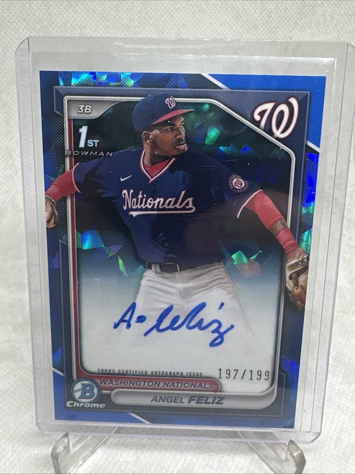 2024 Bowman Chrome Angel Feliz 1st Bowman Sapphire Auto /199 Nationals