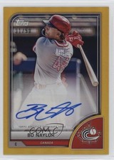 2023 Topps World Baseball Classic Gold Foil 31/50 Bo Naylor #AV-BN Auto 13t5