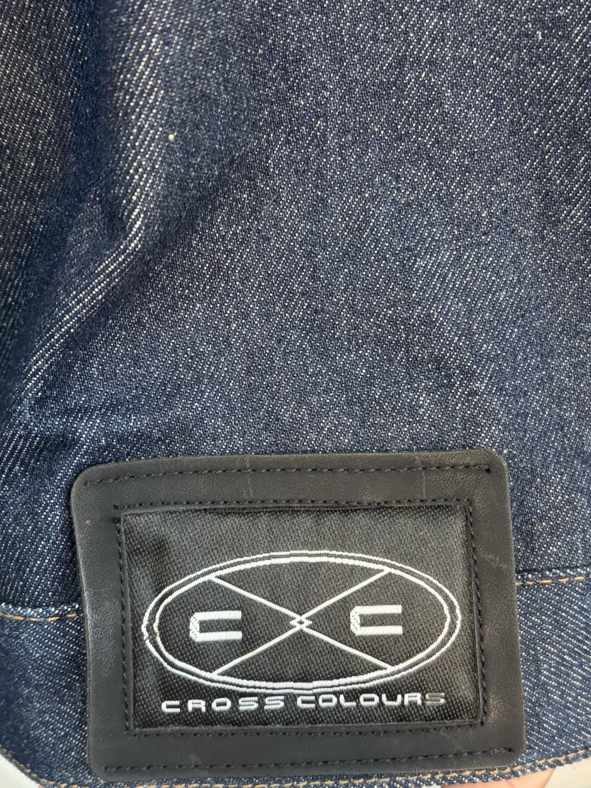 1990 Cross Colours Denim Jacket Dark Blue (NWT) !! Size XL - product detail image 8