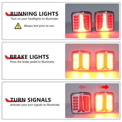 Wireless Trailer Lights for Towing Rechargeable LED Tail Light Kit for Caravans - Picture 5 of 8