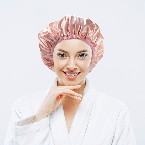 Waterproof Dry Hair Cap Miss Women's Shower Caps for Reusable Large - Picture 6 of 12