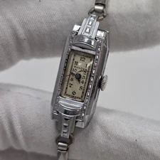 Vintage 1930s BULOVA 4AF 7 Jewels 10K Rold Plated ART DECO Women's Watch AS-IS 